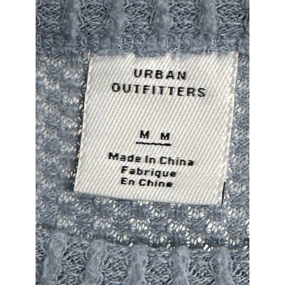 Urban Outfitters size M blue round neck waffle thermal soft cozy tunic top - Picture 4 of 8